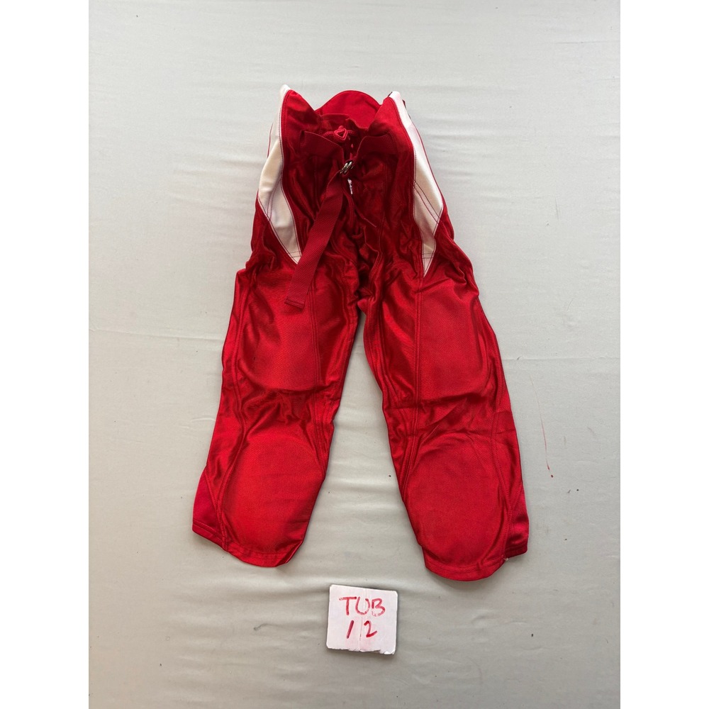 Teamwork Athletic Apparel Youth Football Pants Red White Integrated Pads Medium